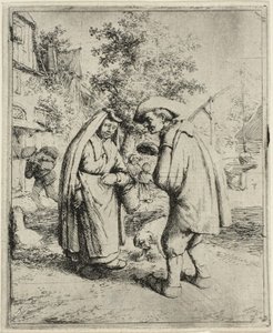 Mann und Frau im Gespräch von Adriaen van Ostade