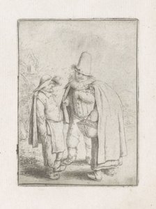 Mann mit Halskrause bei einem Bauernpaar