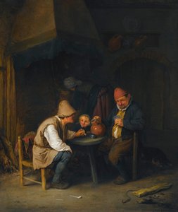 Bauernfamilie im Inneren