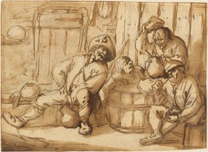 Bauern, die in einer Taverne trinken