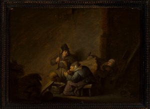 Genreszene im Innenraum von Adriaen van Ostade