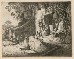 Spinnerin von Adriaen van Ostade