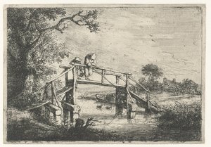 Zwei Fischer auf einer Brücke