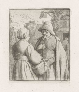 Frau und Mann im Gespräch von Adriaen van Ostade