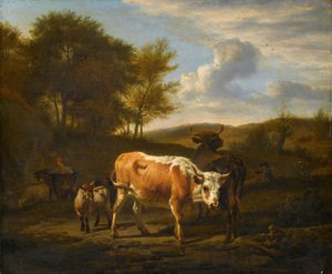 Gebirgslandschaft mit Kühen