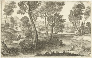 Landschaft mit zwei Fischern