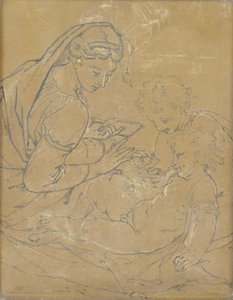 Madonna mit Kind und Johannes dem Täufer von Adriaen van der Werff