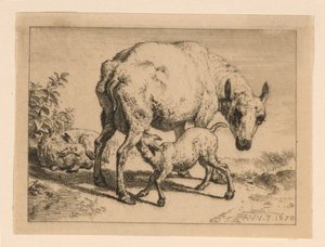 Das Mutterschaf von Adrian van de Velde