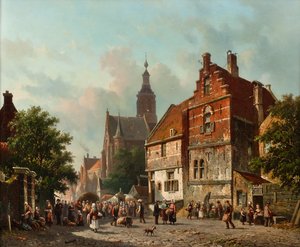 Ein niederländischer Markt im Sommer, 19. Jahrhundert