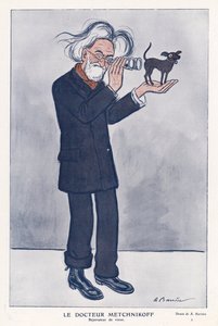 Elie Metchnikoff, russischer Zoologe (Farblithografie) von Adrien Barrere