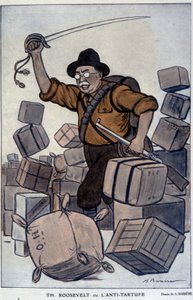 Theodore Roosevelt - von Barrère, in „Fantasio“ vom 01.09.1915 von Adrien Barrere