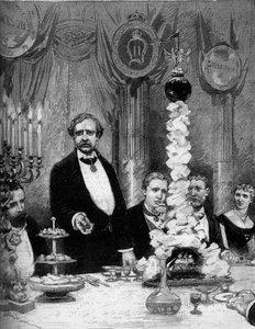 Bankett der skandinavischen Kolonie von Paris zu Ehren des Entdeckers Nils Adolf Erik Baron Nordenskjöld (1832-1901) im Hotel Continental von Adrien Emmanuel Marie