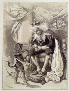 Der gestiefelte Kater - in „Les Contes de Fées“ von Charles Perrault, Illustrationen von Adrien Marie von Adrien Emmanuel Marie