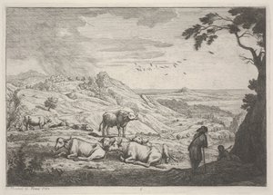 Landschaft mit Kühen