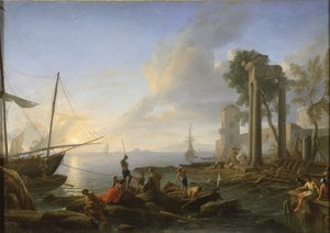 Marina bei Sonnenuntergang