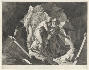 Dante und Vergil betreten die Hölle durch ein Tor