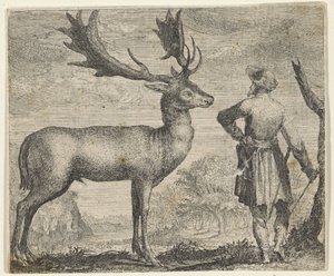 Fabel vom Elch und dem Menschen von Egidius  Sadeler (II)
