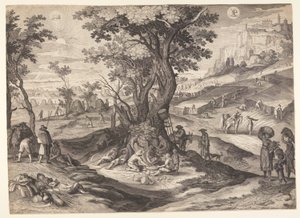 Juli/August, aus Die zwölf Monate von Aegidius Sadeler II