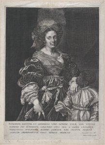 Laura Dianti mit einem schwarzen Pagen von Aegidius Sadeler II