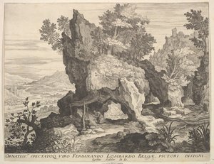 Felsige Landschaft mit St. Hieronymus