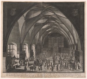 Vladislavsaal, Prager Burg, die jährliche Messe von Aegidius Sadeler II