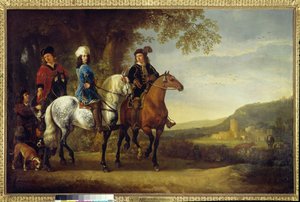 Landschaft mit drei Reitern von Aelbert Cuyp