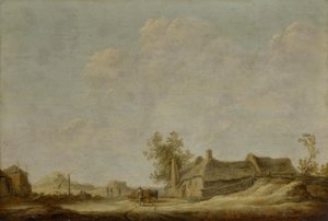 Sonnige Dünenlandschaft mit Ziehbrunnen von Aelbert Cuyp