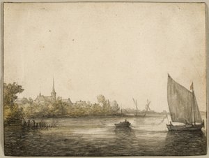 Ansicht von IJsselmonde über den Neuen Maas