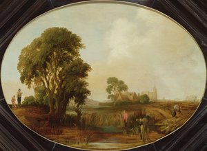 Landschaft mit Schilfschneidern, 17. Jahrhundert