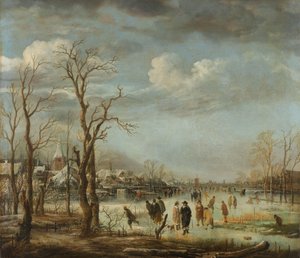 Flussansicht im Winter, 1630-60