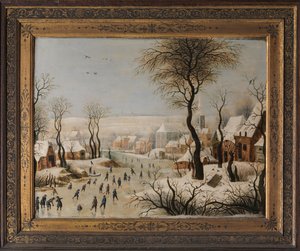 Winterlandschaft mit Vogelfalle