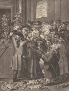 Die Grubentür La Porte du Parterre, 9. November 1784 von After Robert Dighton the Elder.