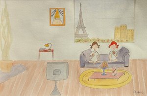 Die Reise, Wohnzimmer von Agnes Girardon