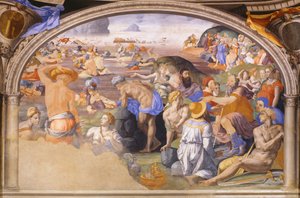 Die Israeliten überqueren das Rote Meer von Agnolo Bronzino