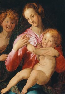 Maria und Kind mit dem jungen Johannes dem Täufer von Agnolo Bronzino