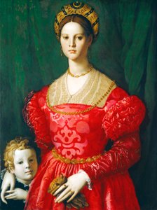 Eine junge Frau und ihr kleiner Junge von Agnolo Bronzino