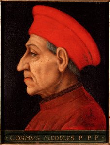 Porträt von Cosimo de Medici, genannt Cosimo der Alte von Agnolo Bronzino