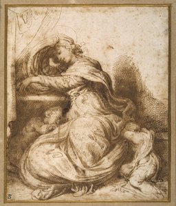 Madonna und Kind mit dem schlafenden Johannes (alle schlafen)
