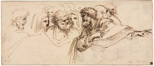 Studie von Köpfen (recto)