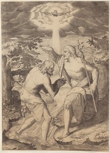 Taufe Christi von Agostino Carracci