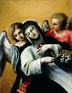 Die Ekstase der Heiligen Katharina von Agostino Carracci