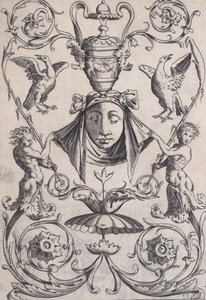 Ornamentales Panel von Agostino Veneziano