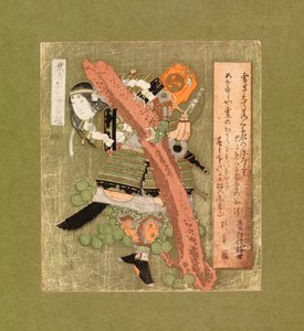 Krieger in voller Rüstung, ca. 1825 von Aigaoka Hokkei