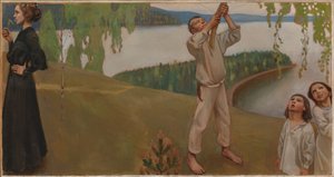 Frühling, Studie für die Fresken des Jusélius-Mausoleums von Akseli Gallen-Kallela