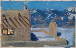 Taos-Heim im Mondlicht von Akseli Gallen-Kallela