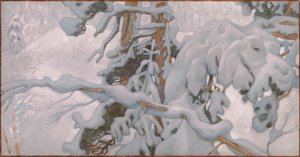 Winter, Studie für die Fresken des Jusélius-Mausoleums von Akseli Gallen-Kallela