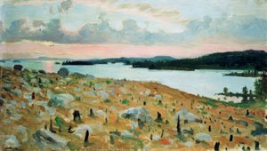Abgeholzter Wald am Ufer des Kallavesi-Sees von Akseli Valdemar Gallen Kallela