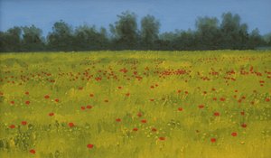 Gelbes Feld mit Mohnblumen, 2002 von Alan Byrne