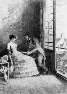 Illustration des Romans „Madame Bovary“ von Gustave Flaubert. Illustration von Albert Fourie von Albert Auguste Fourie