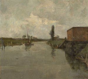 Blick auf die Umgebung von Dendermonde von Albert Baertsoen